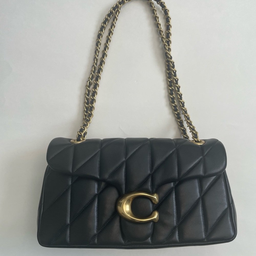 Coach Quilted Tabby Black/Gold Brass